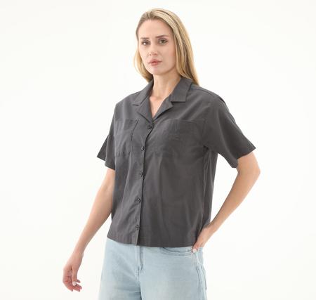 Vans Cassidy Camp Shirt Kadın Siyah