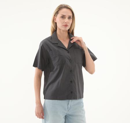 Vans Cassidy Camp Shirt Kadın Siyah