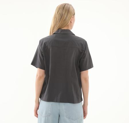 Vans Cassidy Camp Shirt Kadın Siyah