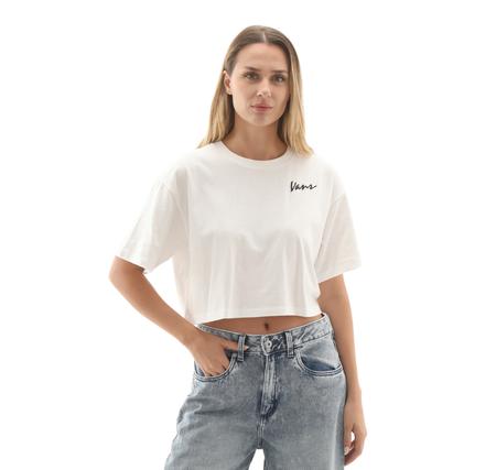 Vans Classic Script Kadın T-Shirt Beyaz
