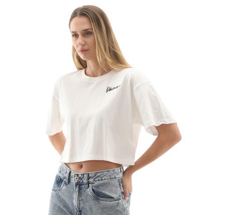 Vans Classic Script Kadın T-Shirt Beyaz
