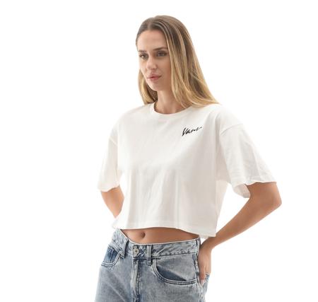 Vans Classic Script Kadın T-Shirt Beyaz