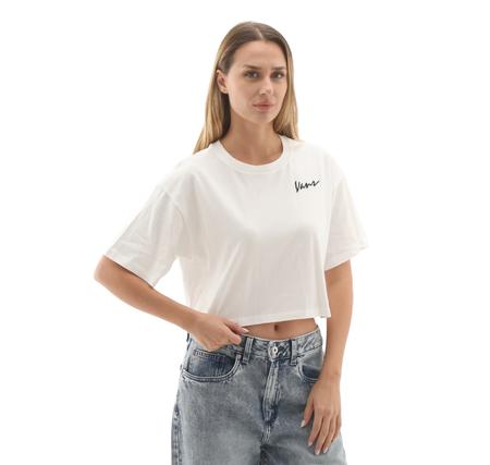 Vans Classic Script Kadın T-Shirt Beyaz