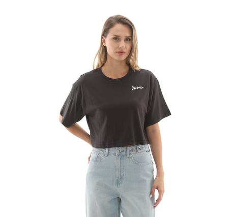 Vans Classic Script Kadın T-Shirt Siyah