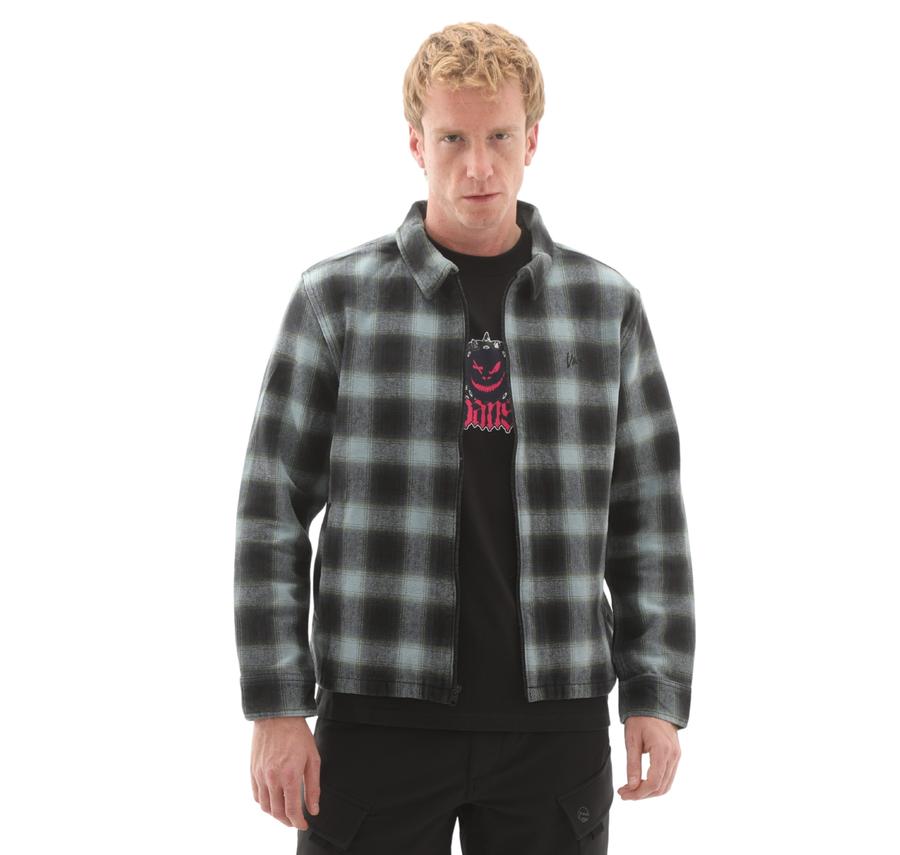 Vans Crestmont Plaid Shacket Erkek Ceket Açık Mavi Vans Crestmont Plaid Shacket Erkek Ceket Açık Mavi