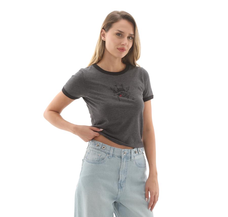 Vans Cruzing Ringer Tee Kadın T-Shirt Antrasit Vans Cruzing Ringer Tee Kadın T-Shirt Antrasit