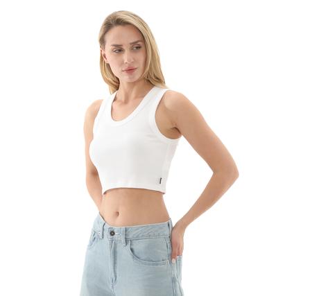 Vans Drew Rib Tank Kadın T-Shirt Beyaz
