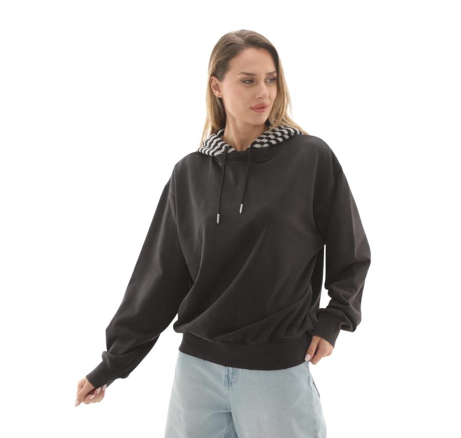 Vans Effy Hooded Crew Kadın Sweatshirt Siyah Vans Effy Hooded Crew Kadın Sweatshirt Siyah