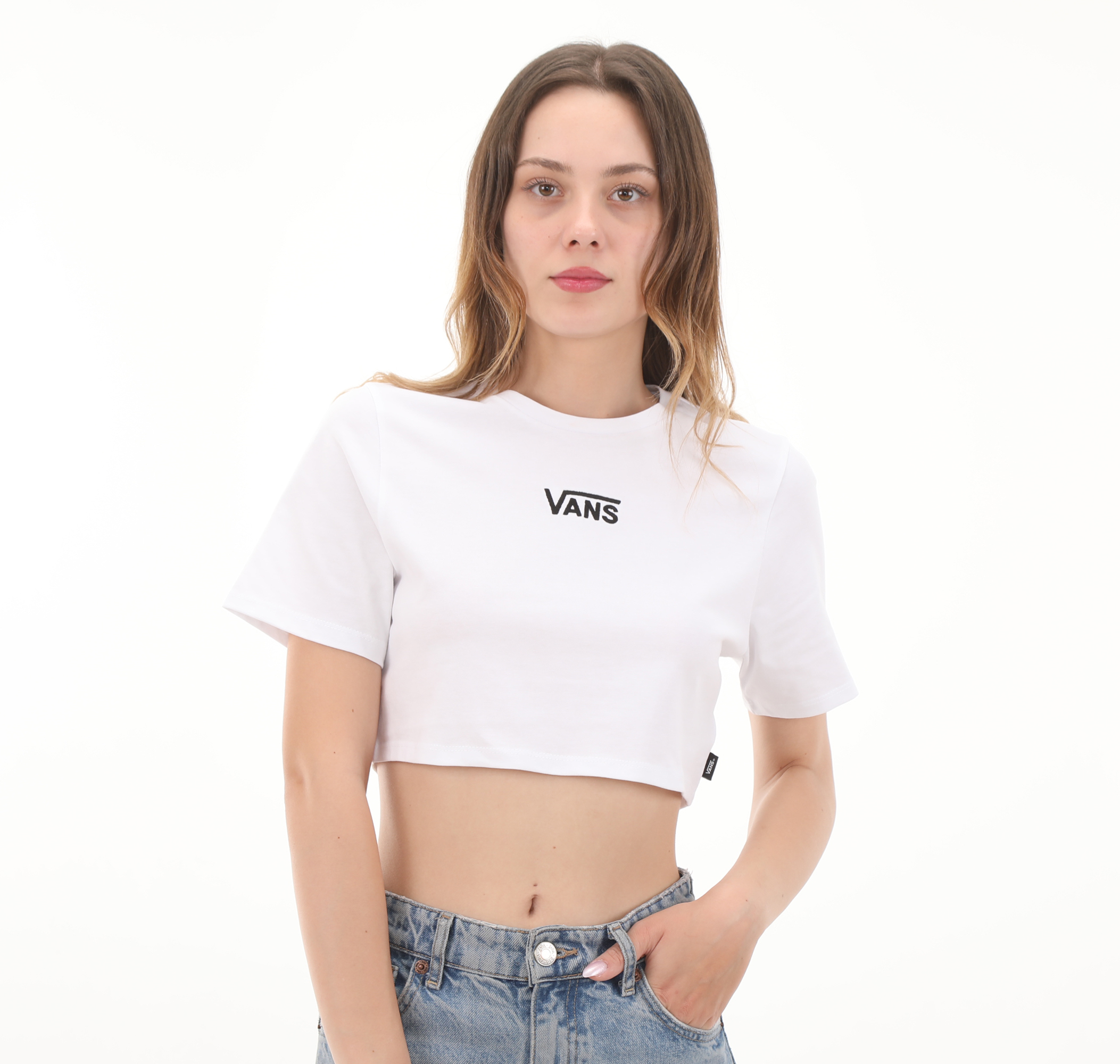 Женская футболка Vans Flying V Crew Crop Ii