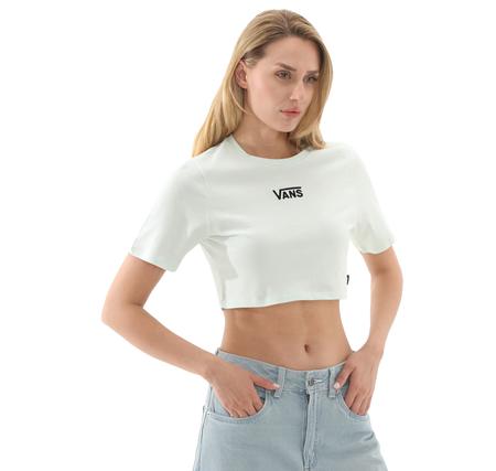 Vans Flying V Crew Crop Iı Kadın T-Shirt Beyaz