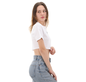 Vans Flying V Crew Crop Iı Kadın T-Shirt Beyaz