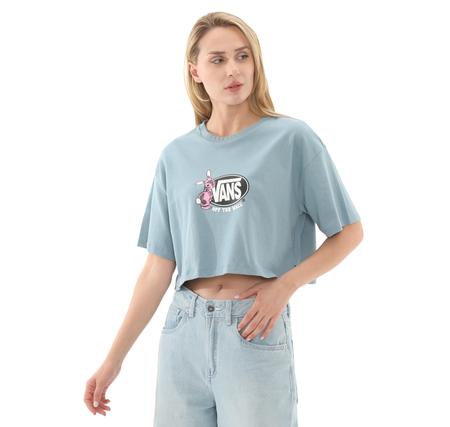 Vans Follow Relax Crop Ss Kadın T-Shirt Mavi