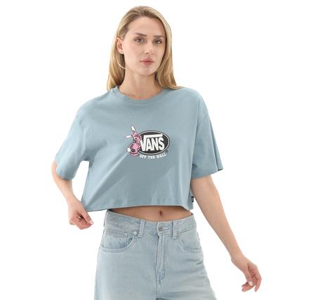 Vans Follow Relax Crop Ss Kadın T-Shirt Mavi