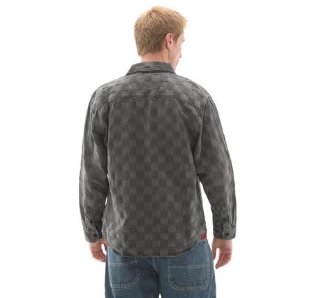Vans Hastings Checkerboard Denin Ls Woven Erkek Ceket Gri