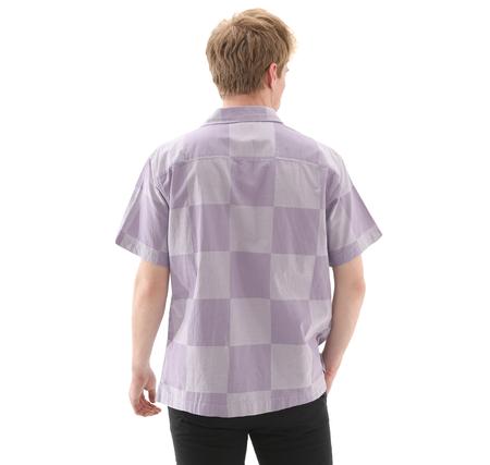 Vans Kessler Checkerboard Ss Woven Erkek Gömlek Mor