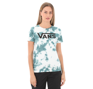 Vans Logo Wash Crew Kadın T-Shirt Yeşil