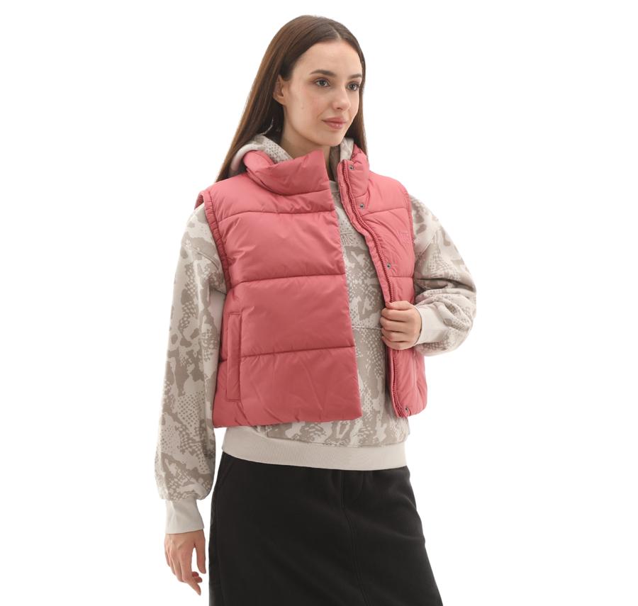Vans Mte Hillgate Cropped Vest Kadın Yelek Pembe Vans Mte Hillgate Cropped Vest Kadın Yelek Pembe