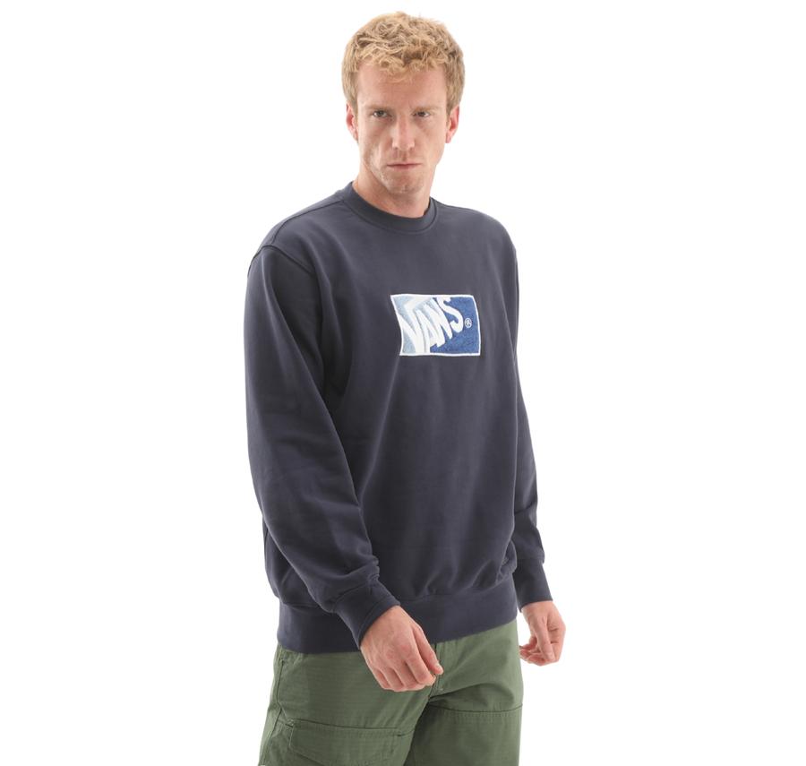 Vans Original Standards 2-Tone Crew Erkek Sweatshirt Lacivert Vans Original Standards 2-Tone Crew Erkek Sweatshirt Lacivert