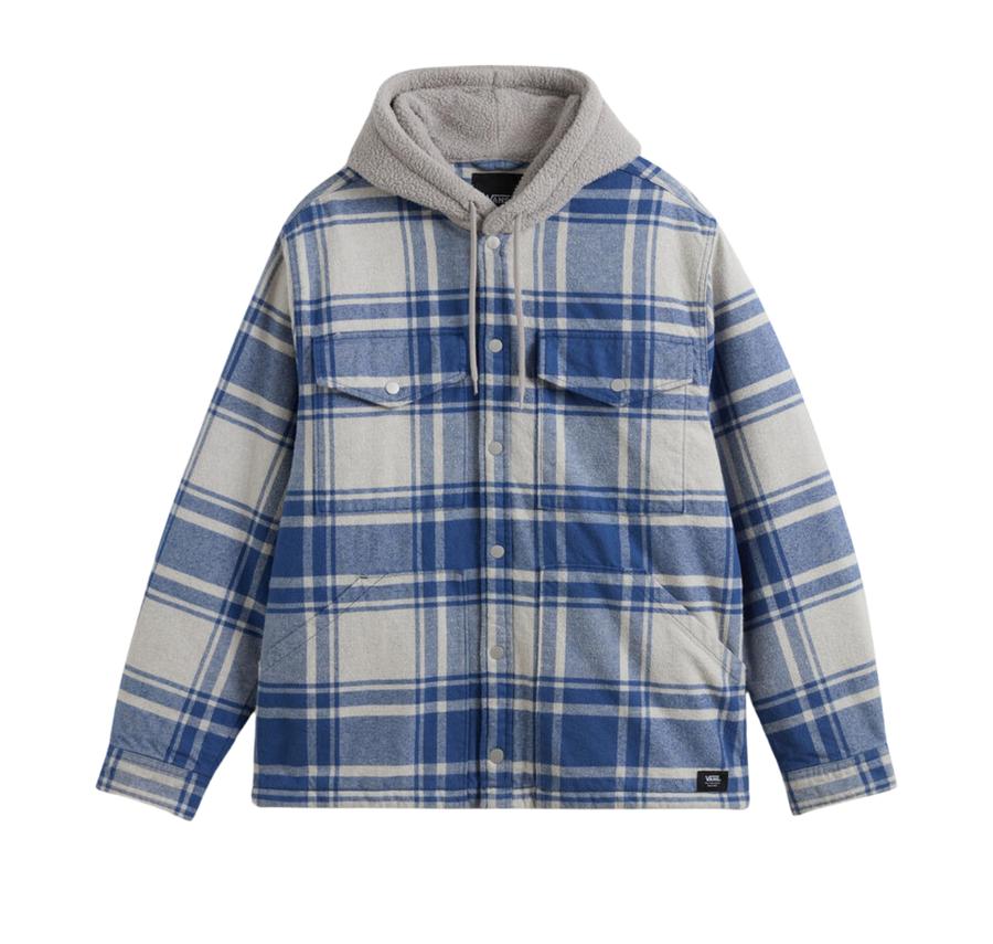 Vans Piedmont Hooded Plaid Shacket Erkek Ceket Mavi Vans Piedmont Hooded Plaid Shacket Erkek Ceket Mavi