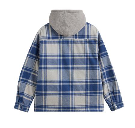 Vans Piedmont Hooded Plaid Shacket Erkek Ceket Mavi Vans Piedmont Hooded Plaid Shacket Erkek Ceket Mavi