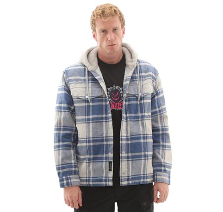 Vans Piedmont Hooded Plaid Shacket Erkek Ceket Mavi Vans Piedmont Hooded Plaid Shacket Erkek Ceket Mavi