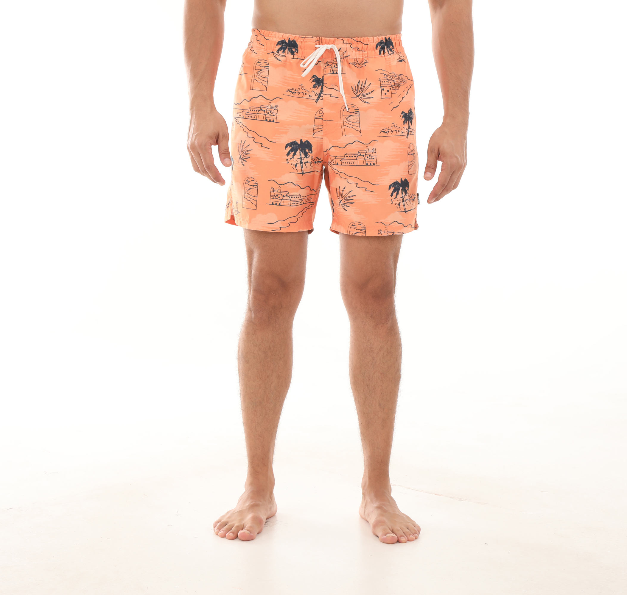 Мужские шорты Vans Primary Print Elastic Boardshort Mayo Turuncu для бега