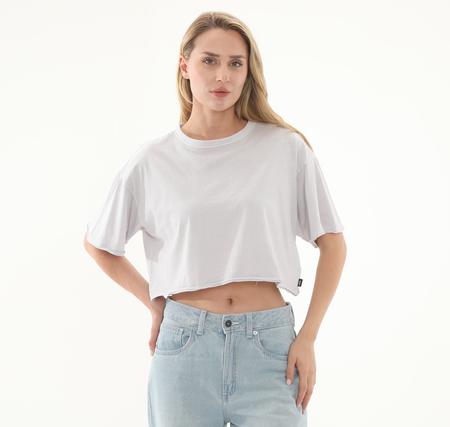 Vans Relaxed Crop Wash Ss Tee Kadın Gri
