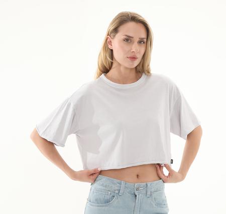 Vans Relaxed Crop Wash Ss Tee Kadın Gri