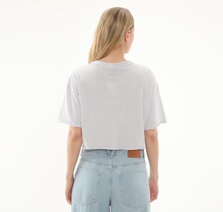 Vans Relaxed Crop Wash Ss Tee Kadın Gri