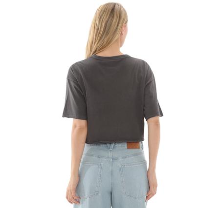 Vans Relaxed Crop Wash Ss Tee Kadın T-Shirt Antrasit