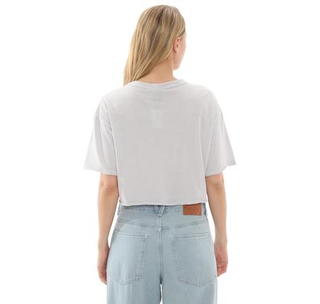 Vans Relaxed Crop Wash Ss Tee Kadın T-Shirt Gri