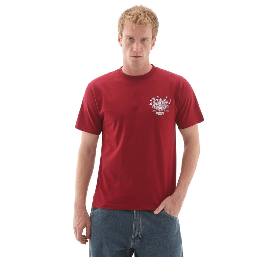 Vans Scratched Records Ss Erkek T-Shirt Kırmızı Vans Scratched Records Ss Erkek T-Shirt Kırmızı