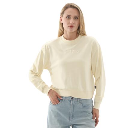 Vans W Essentıal Ft Rlx Crew Kadın Sweatshirt Krem