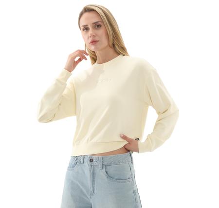 Vans W Essentıal Ft Rlx Crew Kadın Sweatshirt Krem