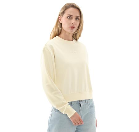 Vans W Essentıal Ft Rlx Crew Kadın Sweatshirt Krem