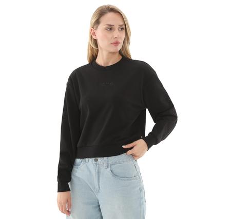 Vans W Essentıal Ft Rlx Crew Kadın T-Shirt Siyah