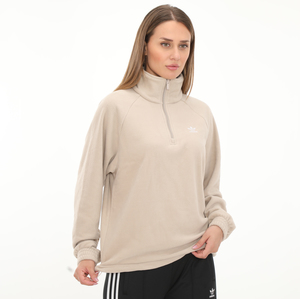 adidas 14 Zıp Kadın Sweatshirt Krem