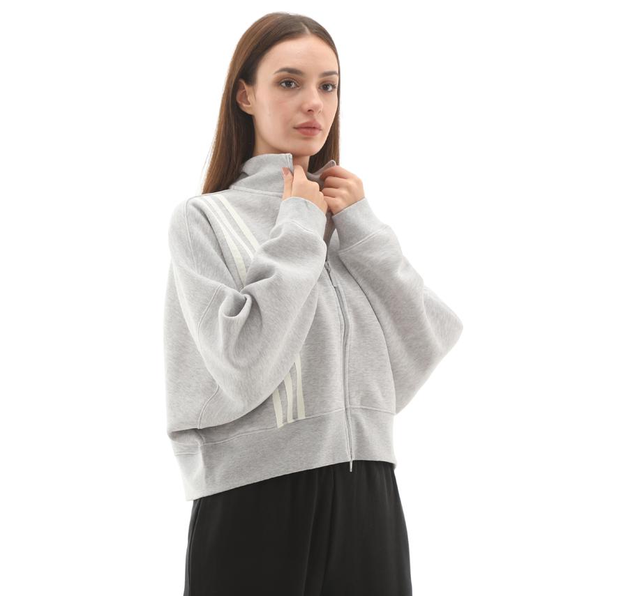 adidas 3 Strıpes Zıpup Kadın Ceket Gri adidas 3 Strıpes Zıpup Kadın Ceket Gri