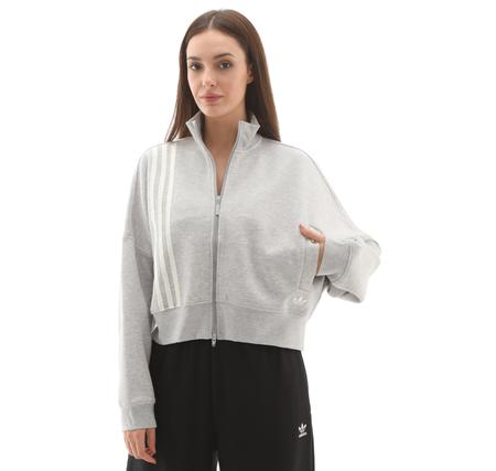 adidas 3 Strıpes Zıpup Kadın Ceket Gri adidas 3 Strıpes Zıpup Kadın Ceket Gri