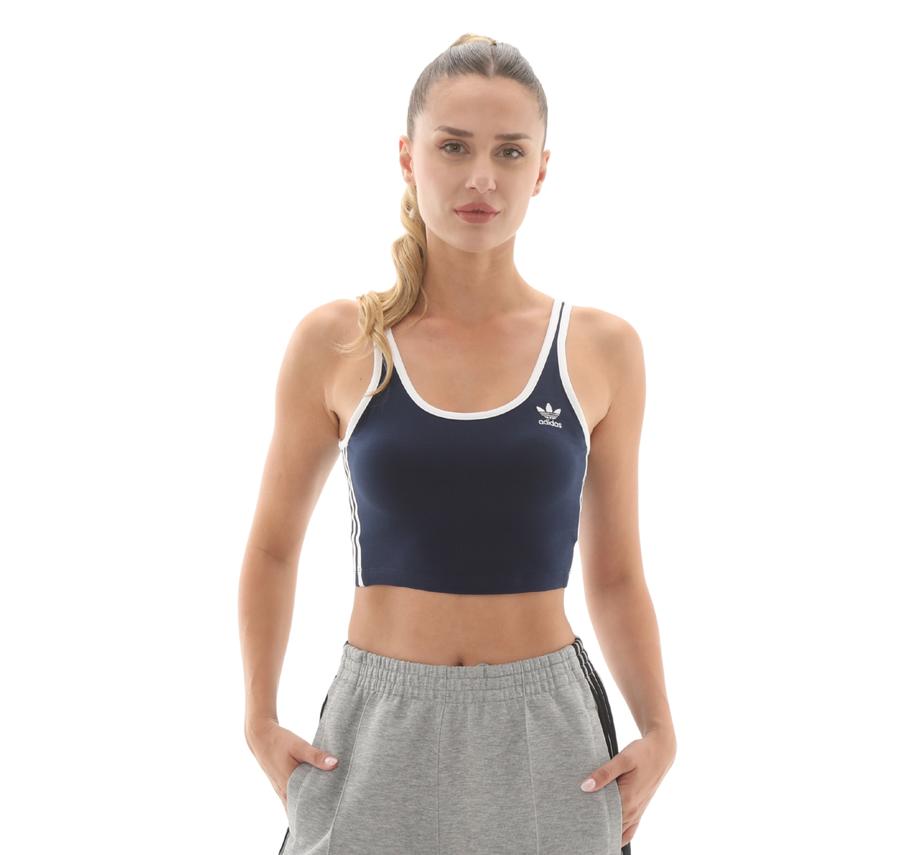 adidas 3S Bra Top Kadın T-Shirt Lacivert adidas 3S Bra Top Kadın T-Shirt Lacivert