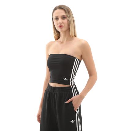 adidas 3S Tube Top Kadın T-Shirt Siyah adidas 3S Tube Top Kadın T-Shirt Siyah