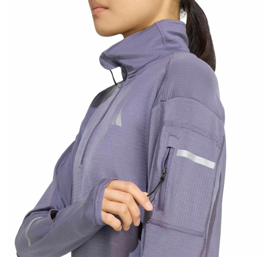 adidas Adi365 Warmhz W Kadın Sweatshirt Mor adidas Adi365 Warmhz W Kadın Sweatshirt Mor