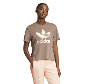 adidas Adicolor Trefoil Boxy Kadın T-Shirt Kahve
