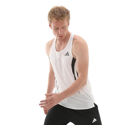 adidas Adızero A Sgl M Erkek T-Shirt Beyaz