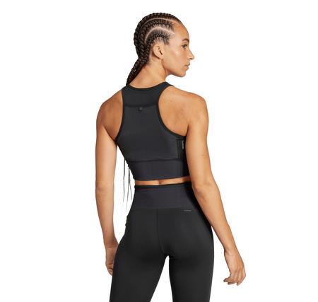 adidas Adızero Crop W Kadın T-Shirt Siyah adidas Adızero Crop W Kadın T-Shirt Siyah