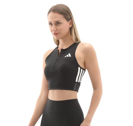 adidas Adızero Crop W Kadın T-Shirt Siyah