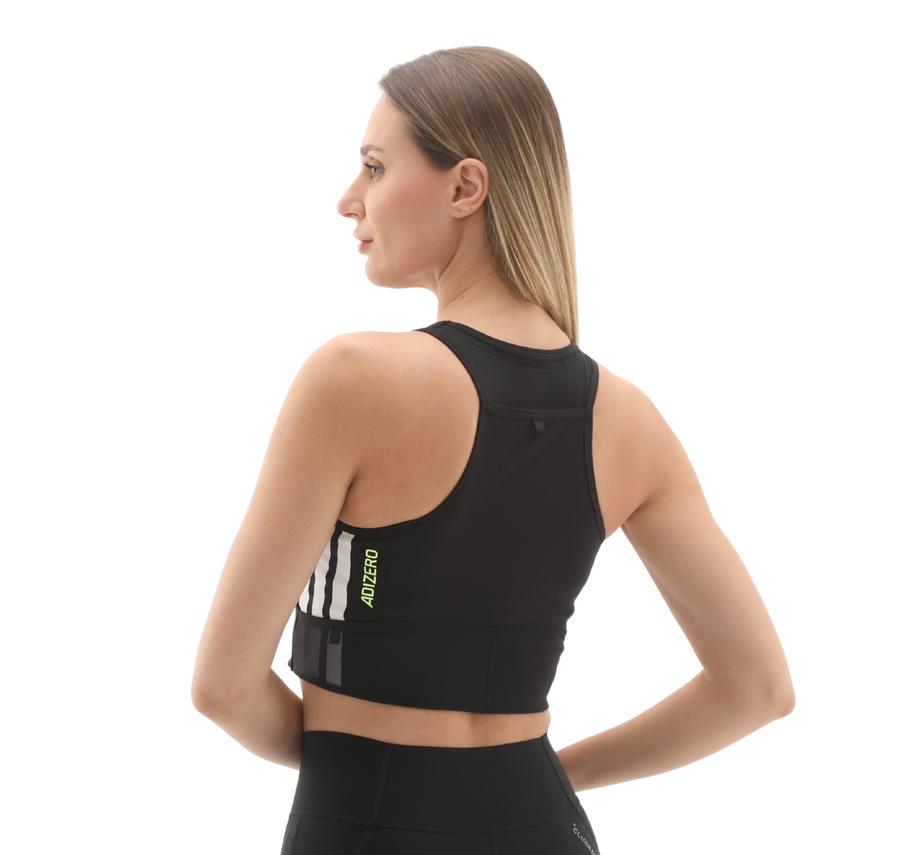 adidas Adızero Crop W Kadın T-Shirt Siyah adidas Adızero Crop W Kadın T-Shirt Siyah