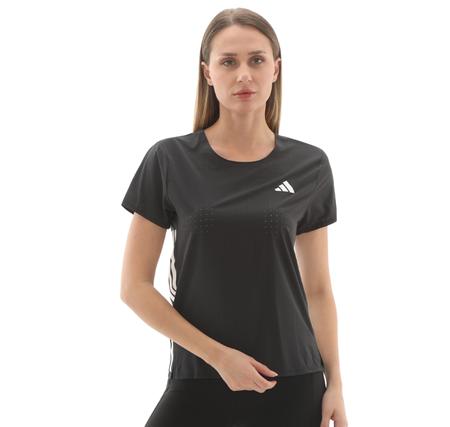 adidas Adızero Tee W Kadın T-Shirt Siyah adidas Adızero Tee W Kadın T-Shirt Siyah
