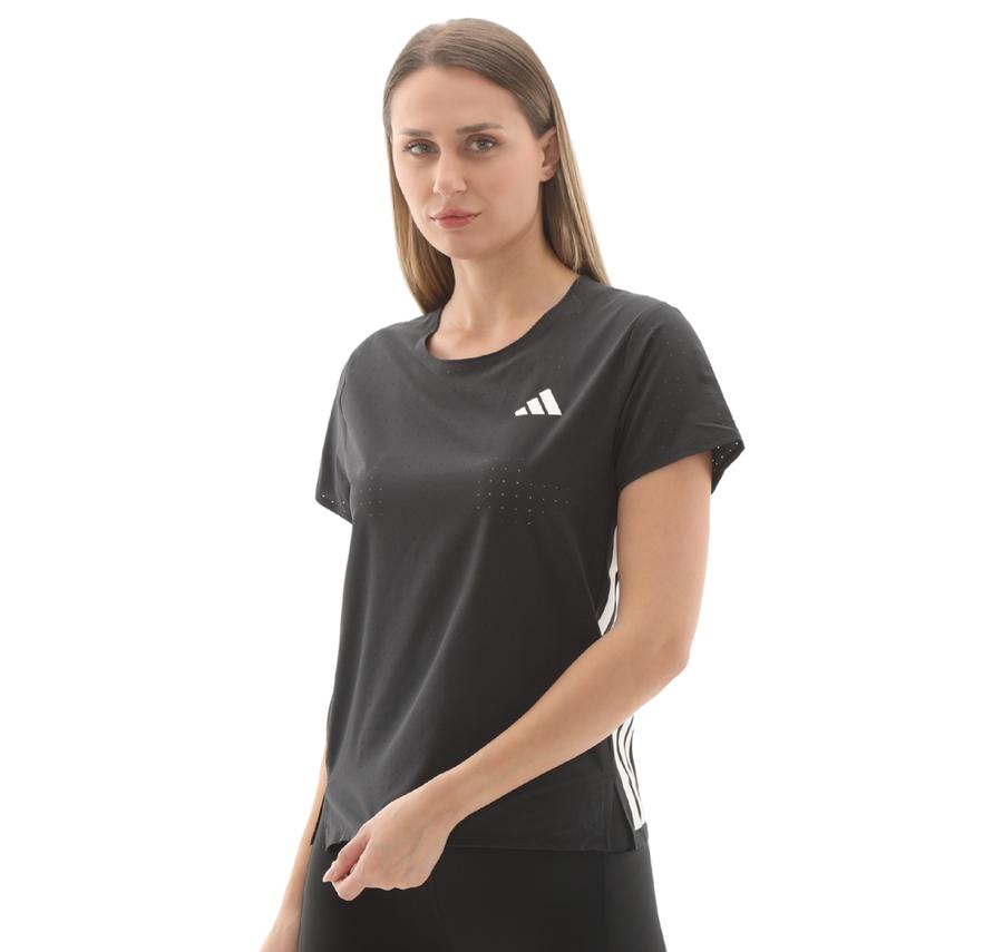 adidas Adızero Tee W Kadın T-Shirt Siyah adidas Adızero Tee W Kadın T-Shirt Siyah