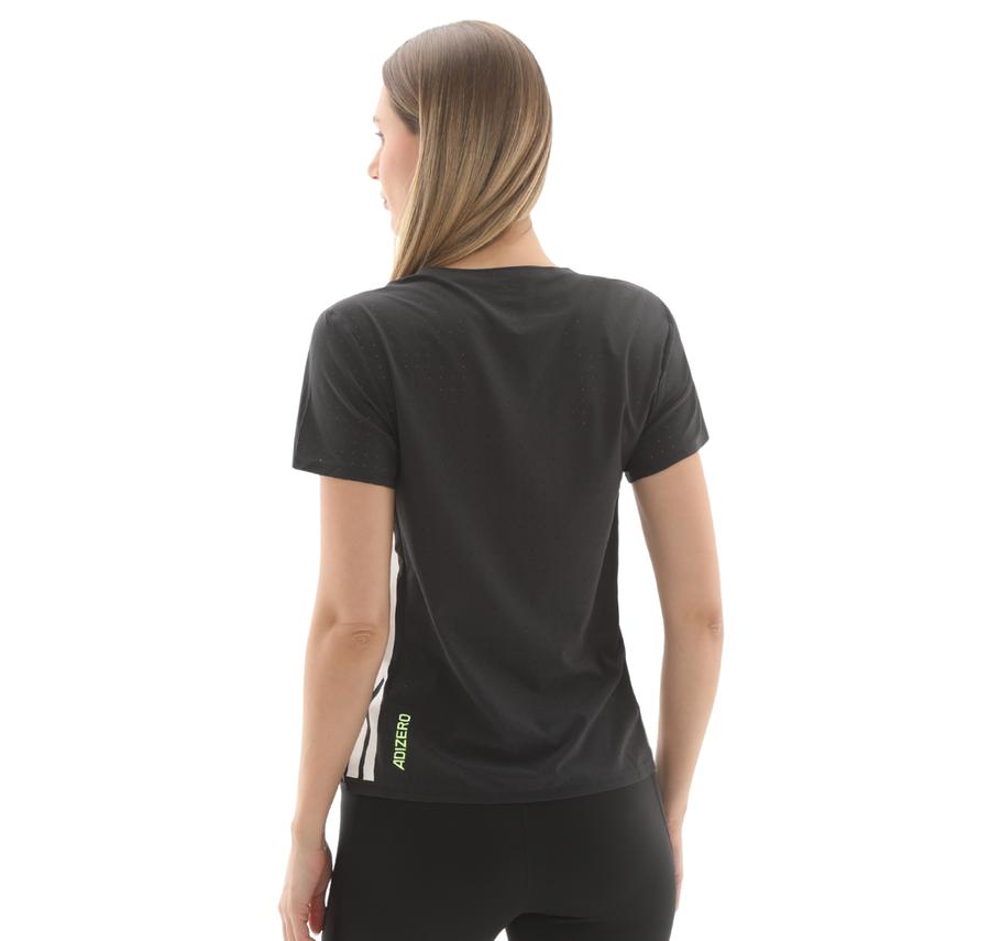 adidas Adızero Tee W Kadın T-Shirt Siyah adidas Adızero Tee W Kadın T-Shirt Siyah